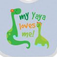 thumbnail image 4 of Inktastic My Yaya Loves Me Grandson Dinosaur Boys Baby Bib, 4 of 4