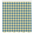 thumbnail image 2 of Ambesonne Plaid Shower Curtain, Lumberjack Buffalo Check Grid, 69"Wx84"L, Cream and Sea Blue, 2 of 4