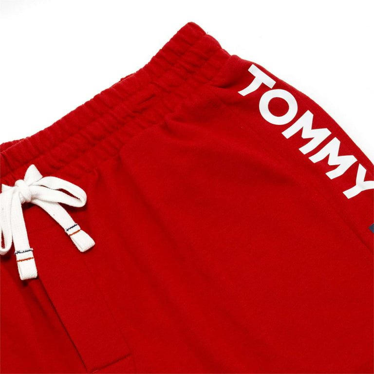Tommy Hilfiger Men\'s Tommy Name Logo Shorts, Red \\ White,S - US