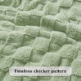 thumbnail image 2 of ROSEKIND Super-soft Aesthetic 3D Embossed Checkerboard Fleece Throw Blanket, Reversible Luxury Textured Fuzzy Plush Throw for Couch Bed Sofa, All-season, Sage Green, 30"x40", 2 of 10