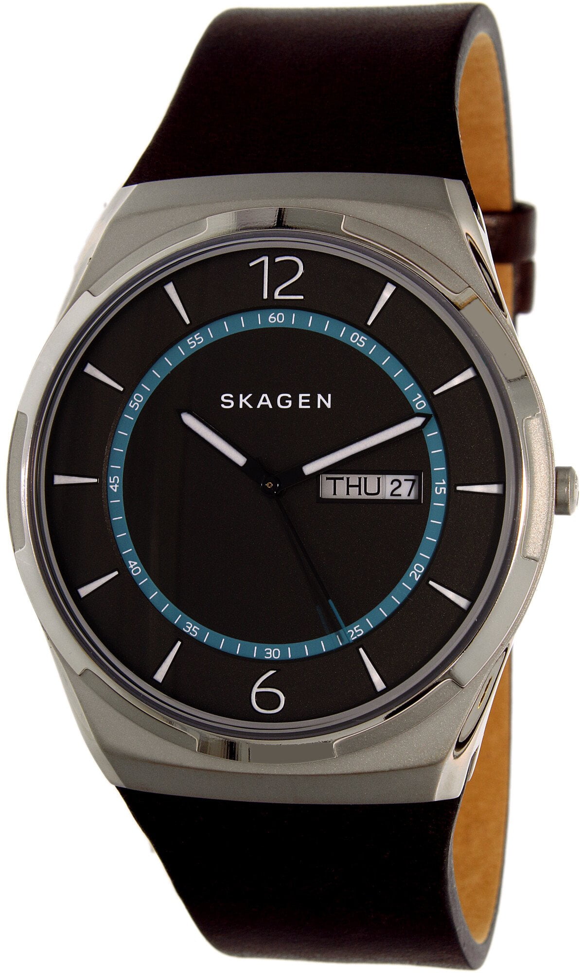 Melbye Men\'s Skagen Brown Dress SKW6305 Leather Quartz Watch
