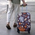 thumbnail image 3 of Darkpurple Daisy Flower Orange Petals Pattern Luggage Cover Fashion Suitcase Cover Baggage Covers Fit 25-28 Inch Luggage (Go Travel), 3 of 5