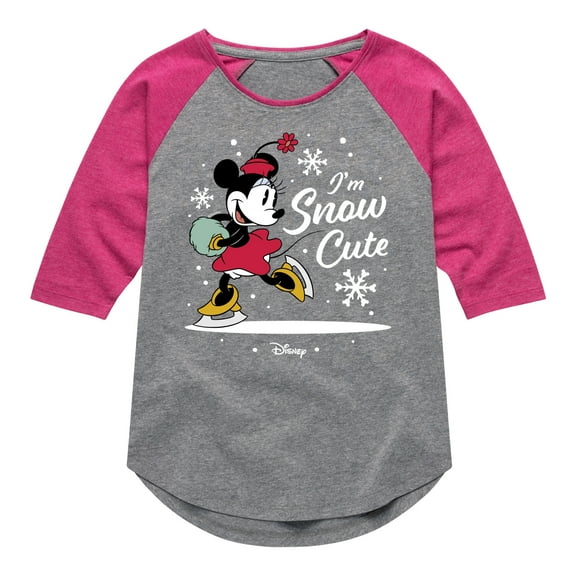Disney - I'm Snow Cute - Toddler & Youth Girls Raglan Graphic T-Shirt