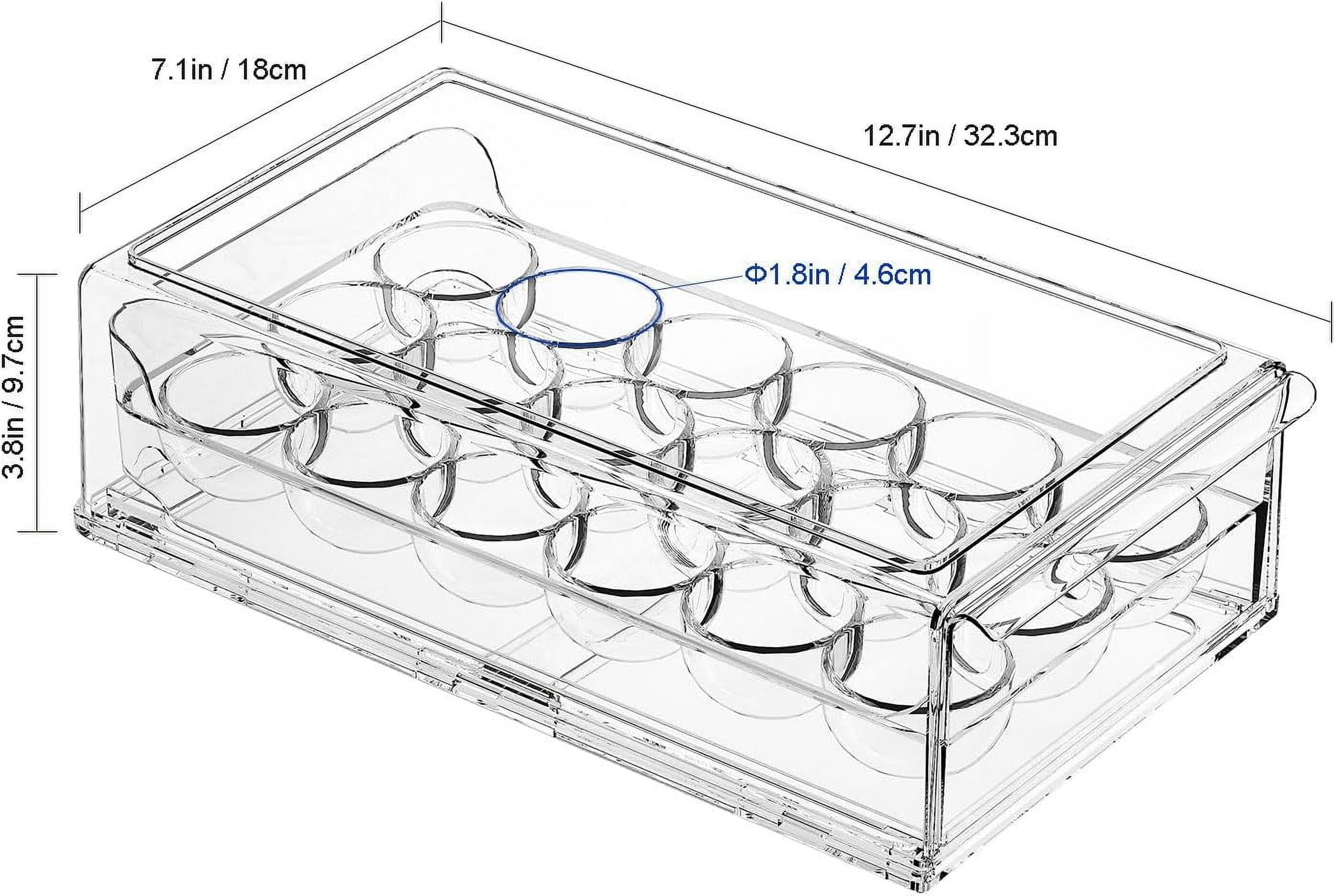 BPA Free Refrigerator Organizer Bins, Stackable Egg Holder