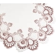 thumbnail image 4 of Mauve Rose Jacquard Peacock Tail European Lace Doily, Placemat (14"x26"), 4 of 4