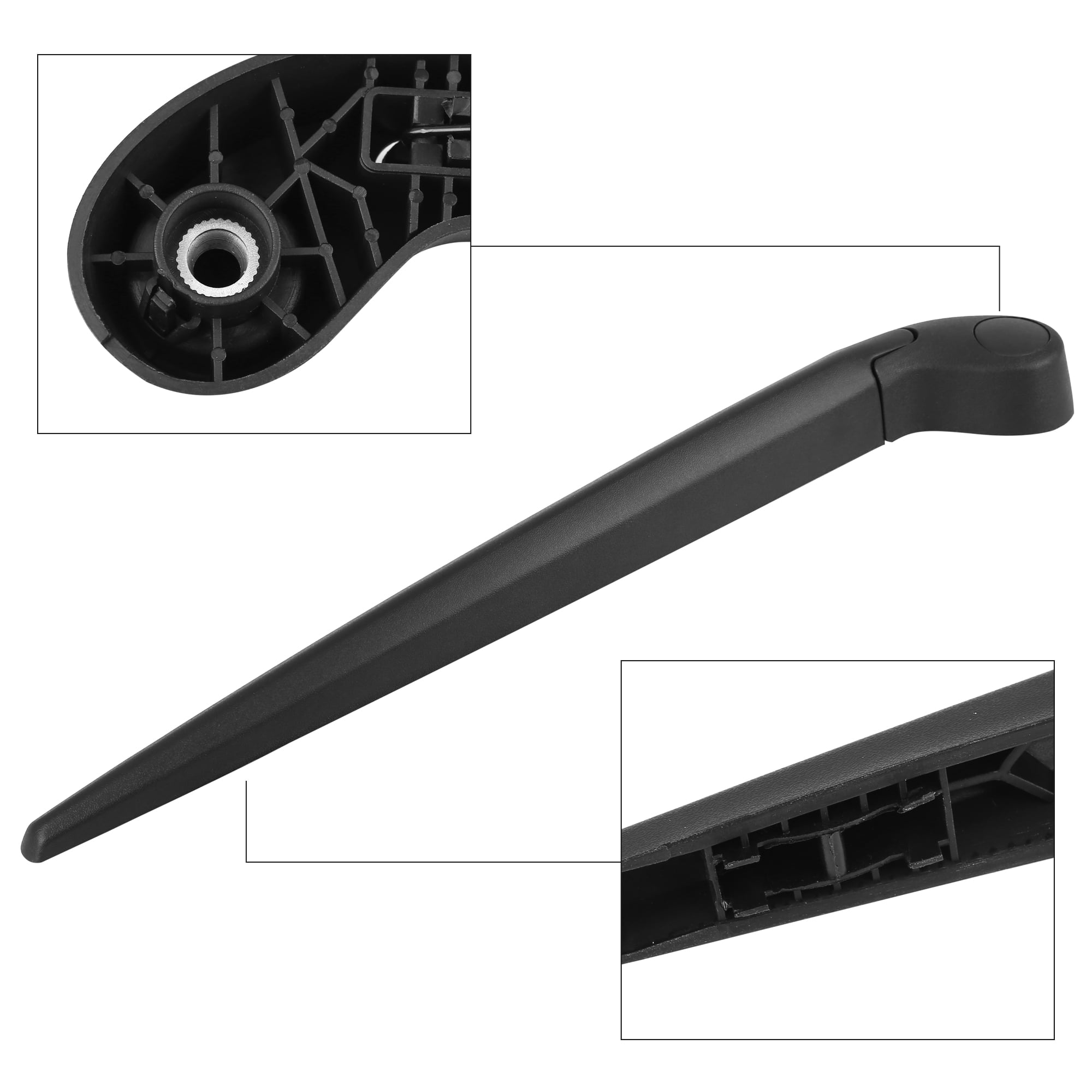 Black 360mm 14" Rear Windshield Wiper Blade Arm Set for 09-11 for Volvo XC60