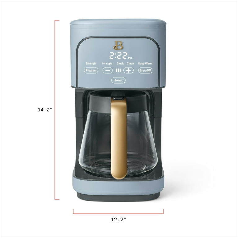 Beautiful 12-Cup Programmable Coffee Maker, Cornflower Blue by Drew  Barrymore - Walmart.com