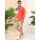 thumbnail image 4 of INSPIRE CHIC Camisas de patchwork con bolsillo en el pecho y manga corta con botones y estampado hawaiano para hombre naranja XL, 4 of 6