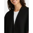 thumbnail image 4 of Time and Tru Women's Woven Fashion Coverup with Stripe Border Detail, One Size, Black Multi, 4 of 5