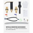 thumbnail image 7 of Wowow 8 in. Widespread Double Switch Waterfall Bathroom Faucet with Pop-up Drain in Black and Gold, 7 of 7