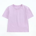 thumbnail image 4 of LLYwey Toddler T Shirts Shorts Sets, Baby Boys Girls Summer Outfits, Kids Casual Crew Neck Short Sleeve T-Shirts and Elastic Waist Shorts 2 Piece Sets, T-52, Purples, 6-7T, 4 of 8