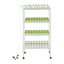 Miumaeov 4 Tier Rolling Hydroponic Grow Stand 12 Planting Tubes & 108 Plant Site Plants Vegetables Growing Kit Hydroponics System