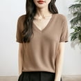 thumbnail image 2 of Womens Tops Casual Pullover Sweaters Oversized Trendy Back to School Women's Wool Blend Summer Fall Tops Lightweight Business Casual Blouses, 2 of 5