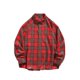 thumbnail image 1 of Blusa y camisa de manga larga con cuello vuelto para hombre, blusa informal a cuadros con botones y cuello vuelto, blusa de manga larga para hombre, 1 of 3