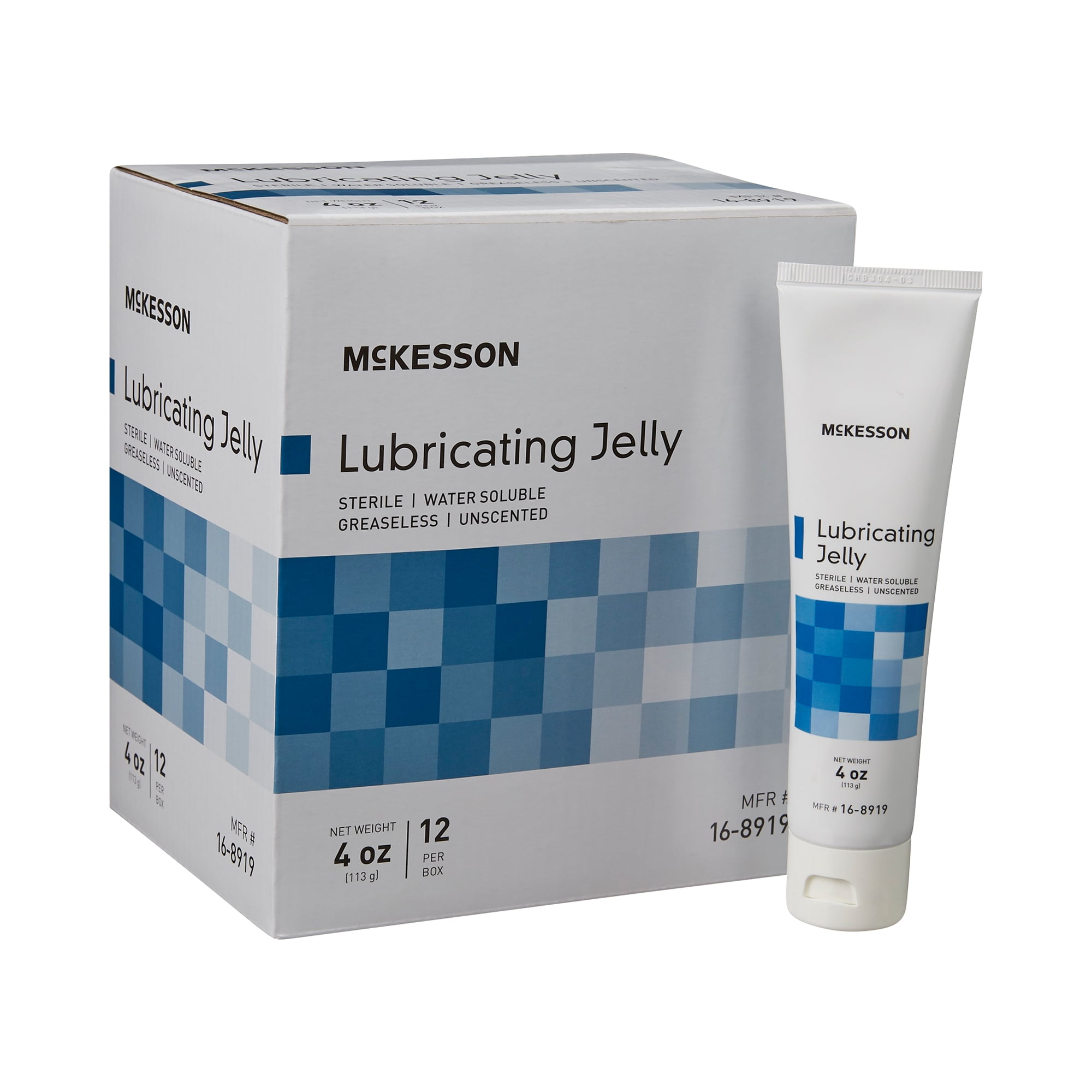 McKesson Lubricating Jelly Sterile 4 oz. Tube 72 per Case 168919