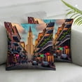 thumbnail image 2 of Heduofu Pillow Case American Louisiana State New Orleans City Scenery Cityscape Decorative Sofa Cushion Cover Accent Throw Pillow Cover for Couch Bed Living Room White, 2 of 6