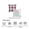 thumbnail image 2 of Set of 4 18" Thanksgiving Gingham Throw Pillow Cover in Multicolor, 2 of 6