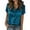 *Blue, variant on VBVC Women's Satin Button Down Blouse,Collared V-Neck Work Shirt For Women, Ladies' Short Sleeve Dressy Top With Pocket,Black,S-3XL