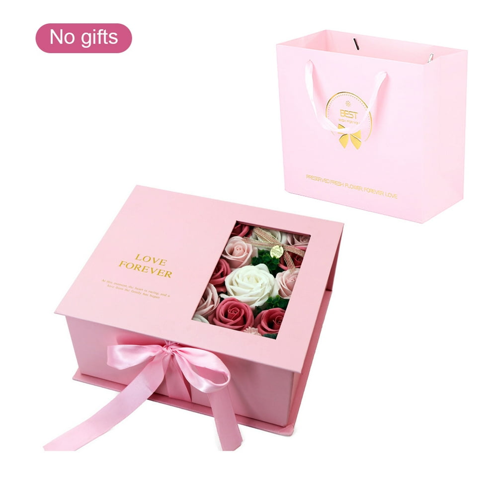 Fake Flower Box Jewelry Gift Box Decoration Empty