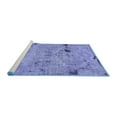 thumbnail image 2 of Ahgly Company Machine Washable Indoor Rectangle Patchwork Blue Transitional Area Rugs, 7' x 10', 2 of 4