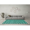 thumbnail image 3 of Ahgly Company Indoor Rectangle Abstract Turquoise Blue Contemporary Area Rugs, 8' x 10', 3 of 4