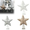 thumbnail image 3 of Christmas Glitter Star Tree Topper Christmas Tree Topper Decorations 7.08 X 5.7 Inch/ Christmas tree top star silver, 3 of 6