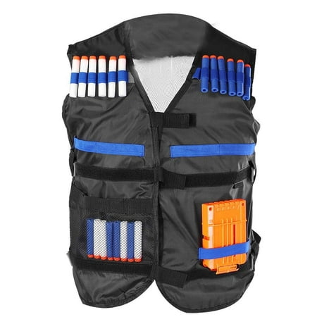 WALFRONT Toy Gun Jacket, EVA Cartridge Holder Soft Bullets Ammo Clip Vest Set Foam Bullet Clip Toy Gun Accessory
