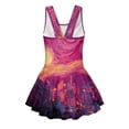 thumbnail image 5 of Tutolipy Starry Night Print Built in Shorts Girls One Piece Swimsuit with Skirt, Cute Comes with Lining Girls Beach Swimsuit for Vacation Summer Size 10-11 Years, 5 of 8