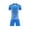 Blue, variant on Odeerbi Kids Teen Boys Girls Mesh Quick Dry Soccer Uniform Set Striped T-Shirt Shorts Breathable Athletic Sportswear for 5-15 Years