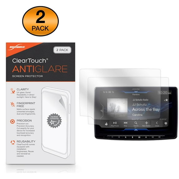 Alpine ILX-F309 Screen Protector, BoxWave [ClearTouch Anti-Glare (2-Pack)] Anti-Fingerprint Matte Film Skin for Alpine ILX-F309, ILX-F259