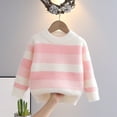 thumbnail image 2 of Tranfacy Pull-over pour Filles, Chandails Mignons pour Enfants, Mode Mignonne à Rayures Manches Longues Col Rond Chaud, 2 of 3