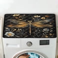 thumbnail image 5 of ZIATUBLES Washing Machine Top Dust Cover Pad Water Resistant Washer and Dryer Top Protector Mat for Laundry Room Washable Home Kitchen Decor Accessories, 24 x 19.7 Inch, Dragonfly Flower, 5 of 7