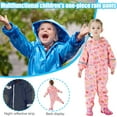 thumbnail image 2 of ZZwxWA Kids Toddler Rain Suit for Boys Girls Clothes One Piece Hooded Waterproof Coverall Rain Jacket Unisex Kids Puddle Suit, 2 of 7