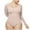 Khaki, variant on Honeeladyy Women's Round Neck Long-Sleeved One-Piece Shapewear, Solid Color Slimming Elastic Hip Lift Waist Shapewear #C-White-M