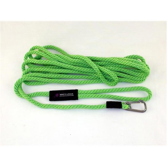 Soft Lines  Floating Dog Swim Snap Leashes 0.5 In. Diameter By 20 Ft. - Lime Green
