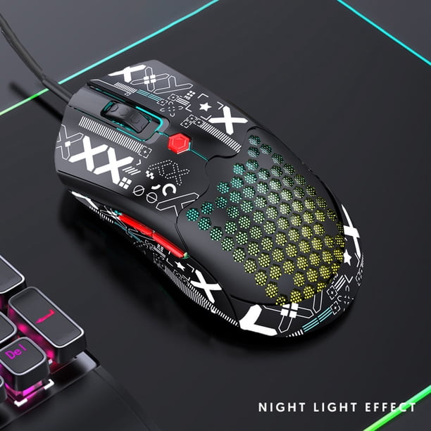 M5 Gaming Mouse 12000DPI Ratón ligero para PC Laptop Notebook (Negro Rojo) Ndcxsfigh Para estrenar