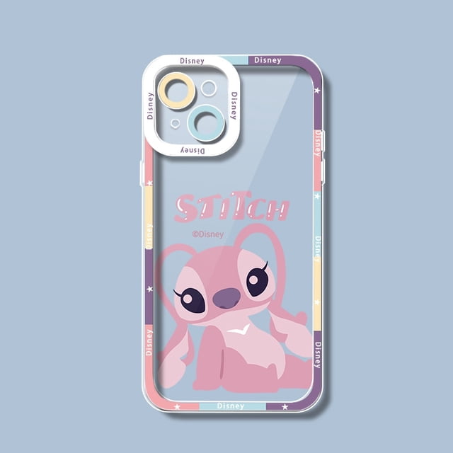 Disney Stitch-funda de teléfono para iPhone 14 Pro Max 13 12 11 Pro Max Mini XR XS X 8 7 6S Plus SE 2020, funda trasera transparente de silicona suave