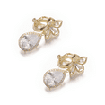 thumbnail image 3 of Yoursfs Crystal Earrings Women's Non-Pierced Earrings Gold Plated CZ Clip Earrings Wedding Jewelry Gift, 3 of 6