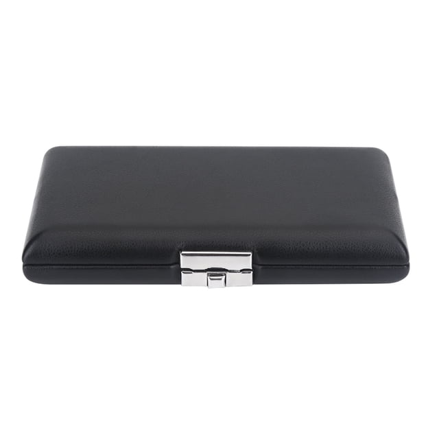 Quality Wood PU Leather Bassoon Reed Storage Case, Lightweight and Durable with Soft Inner Pad, Holds 6 Reeds, Useful Accessory for Bassoon Lovers, Black Color, 128 X 80 X 22mm,