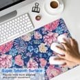 thumbnail image 4 of Long Mouse Pads for Desk,Pioneer Flower Floral Print Pattern Desk Mats on Top Of Desks, Desk Mouse Pad Extra Large with 3mm Non-Slip Base and Stitched Edge for Gaming,Office,Work,Home 31.5"x15.7", 4 of 6