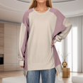 thumbnail image 2 of WEAIXIMIUNG Sweatshirts d'Automne pour Femmes 2024 Pull Décontracté en Tricot Col Rond Manches Longues Sport, 2 of 8