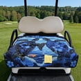 thumbnail image 2 of COEQINE Golf Cart Seat Covers with Carry Handle, Comfortable Golf Cart Seat Towel Blanket, Fits for EZGO Yamaha Club Car and Other 2-Seat Golf Carts, Blue Sea Turtle Hibiscus, 2 of 8