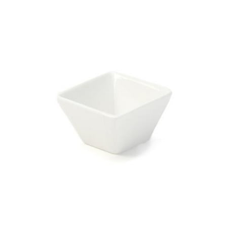 American Metalcraft CSC15 White Ceramic Square Sauce Cup 1.5