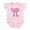 Petal Pink, variant on CafePress - Cutie Pi Infant Bodysuit - Baby Light Bodysuit, Size Newborn - 24 Months