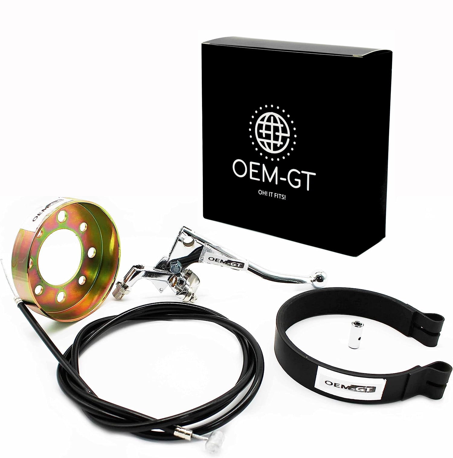 OEMGT New Mini Bike Brake Kit With Band, Drum, Cable Set And