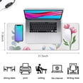 thumbnail image 5 of Big Gaming Mouse Pad with Beautiful Flowers Anime Design - XL Desk Mat, Laptop Keyboard Mat with Stitched Edges - Ideal Women's Office Decor & Desk Accessories - 31.5x11.8 inches, 5 of 7