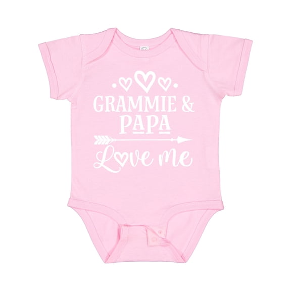 Inktastic Grammie and Papa Love Me Boys or Girls Baby Bodysuit