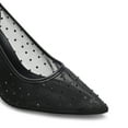 thumbnail image 3 of DREAM PAIRS Women’s Mesh Polka Dot Stiletto Pumps, 3 of 5