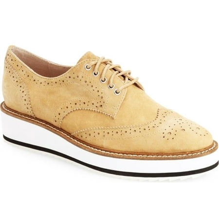 - Shellys London Emma Bone Nude Platform Wingtip Lace Up Man-Tailored Oxford (38)
