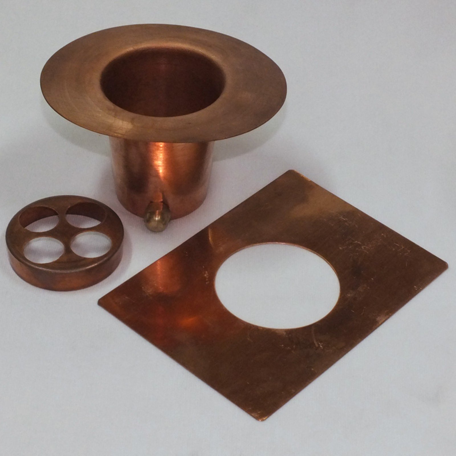 Monarch Rain Chains 3 Piece Copper Rain Chain Gutter Installation Kit